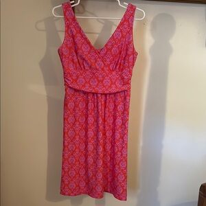 Jude Connally Elegant Pink Patterned Dress